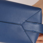 Loewe Blue Calfskin Puzzle Fold Wash Bag - FashioNica