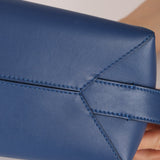 Loewe Blue Calfskin Puzzle Fold Wash Bag - FashioNica