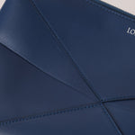 Loewe Blue Calfskin Puzzle Fold Wash Bag - FashioNica
