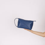 Loewe Blue Calfskin Puzzle Fold Wash Bag - FashioNica
