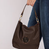 Loewe Brown Maia Anagram Tote Bag w/ Strap - FashioNica