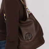 Loewe Brown Maia Anagram Tote Bag w/ Strap - FashioNica