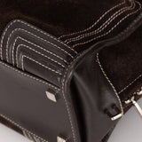 Loewe Brown Suede Contrast Stitch Amazona - FashioNica