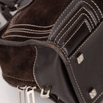 Loewe Brown Suede Contrast Stitch Amazona - FashioNica