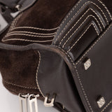 Loewe Brown Suede Contrast Stitch Amazona - FashioNica