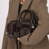 Loewe Brown Suede Contrast Stitch Amazona - FashioNica