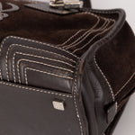 Loewe Brown Suede Contrast Stitch Amazona - FashioNica