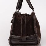 Loewe Brown Suede Contrast Stitch Amazona - FashioNica