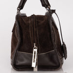 Loewe Brown Suede Contrast Stitch Amazona - FashioNica