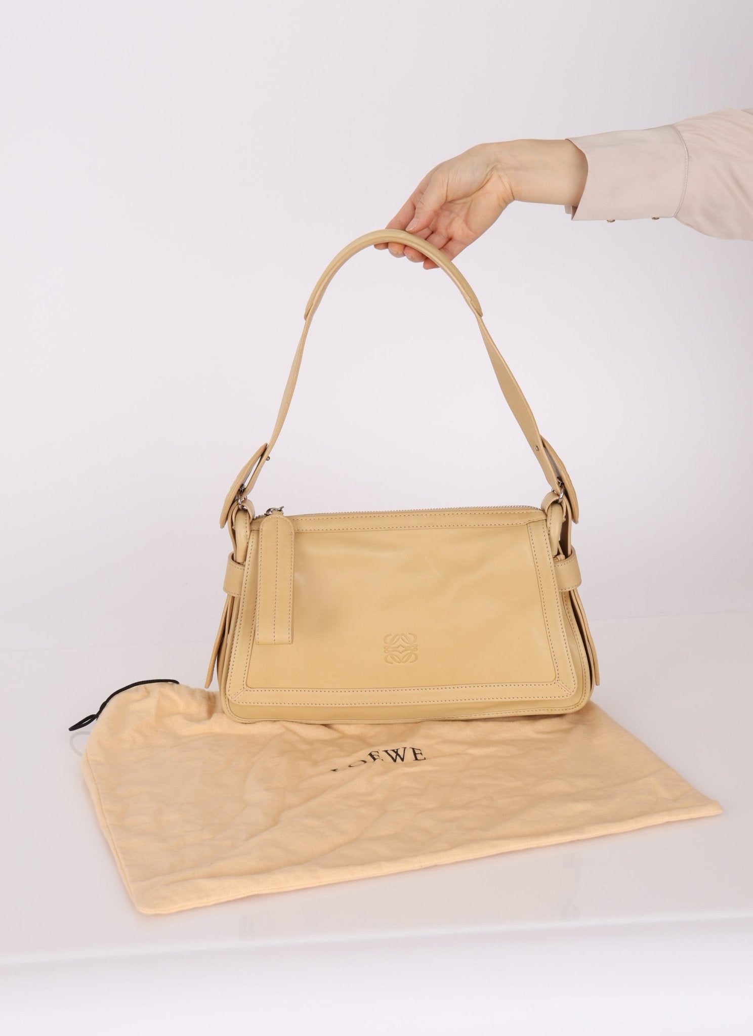 Loewe Butter Anagram Shoulder Bag - FashioNica