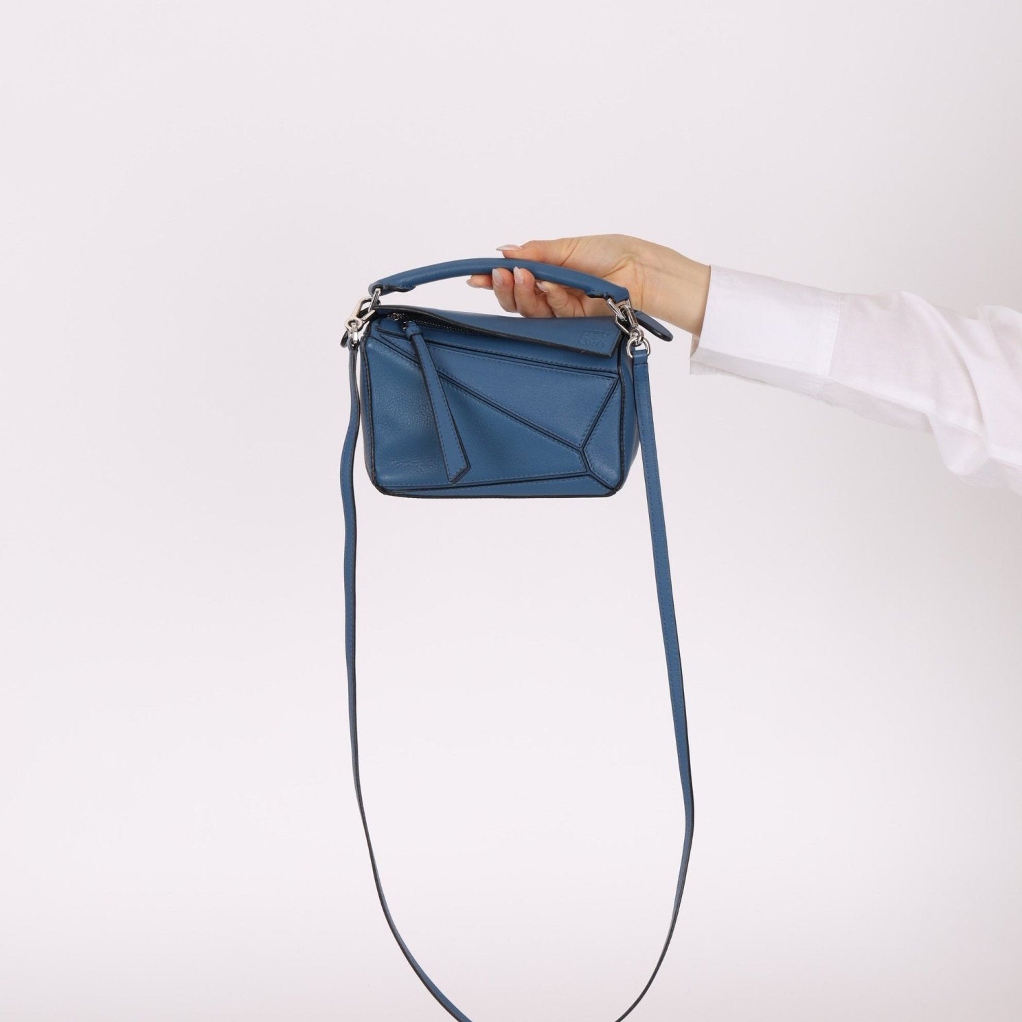 Loewe Calfskin Blueberry Mini Puzzle - FashioNica