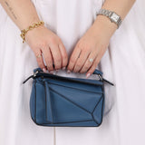 Loewe Calfskin Blueberry Mini Puzzle - FashioNica
