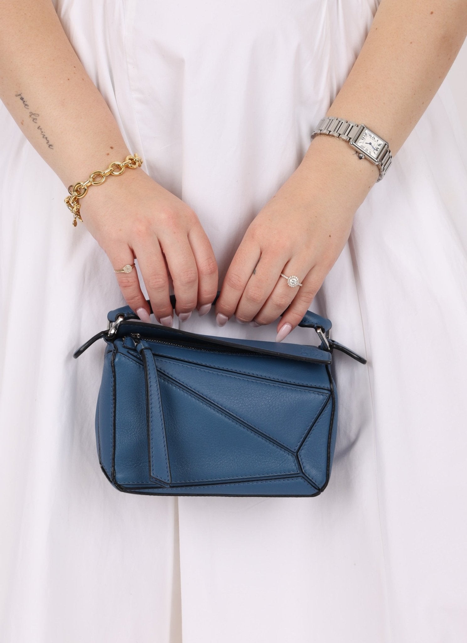 Loewe Calfskin Blueberry Mini Puzzle - FashioNica