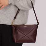 Loewe Calfskin Dark Burgundy Fold Pouch - FashioNica