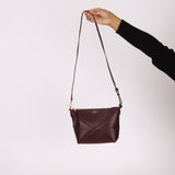 Loewe Calfskin Dark Burgundy Fold Pouch - FashioNica
