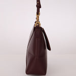 Loewe Calfskin Dark Burgundy Fold Pouch - FashioNica