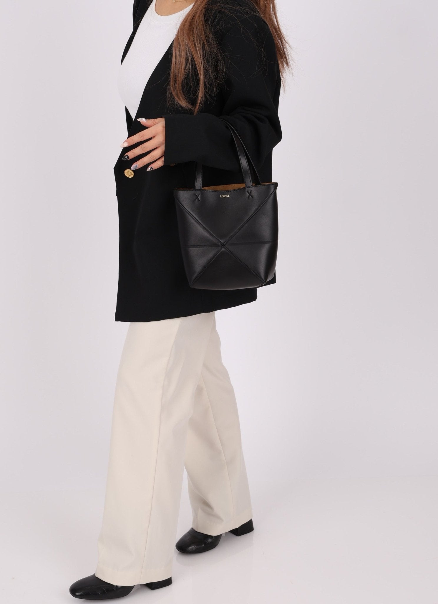Loewe Calfskin Mini Puzzle Fold Tote - FashioNica