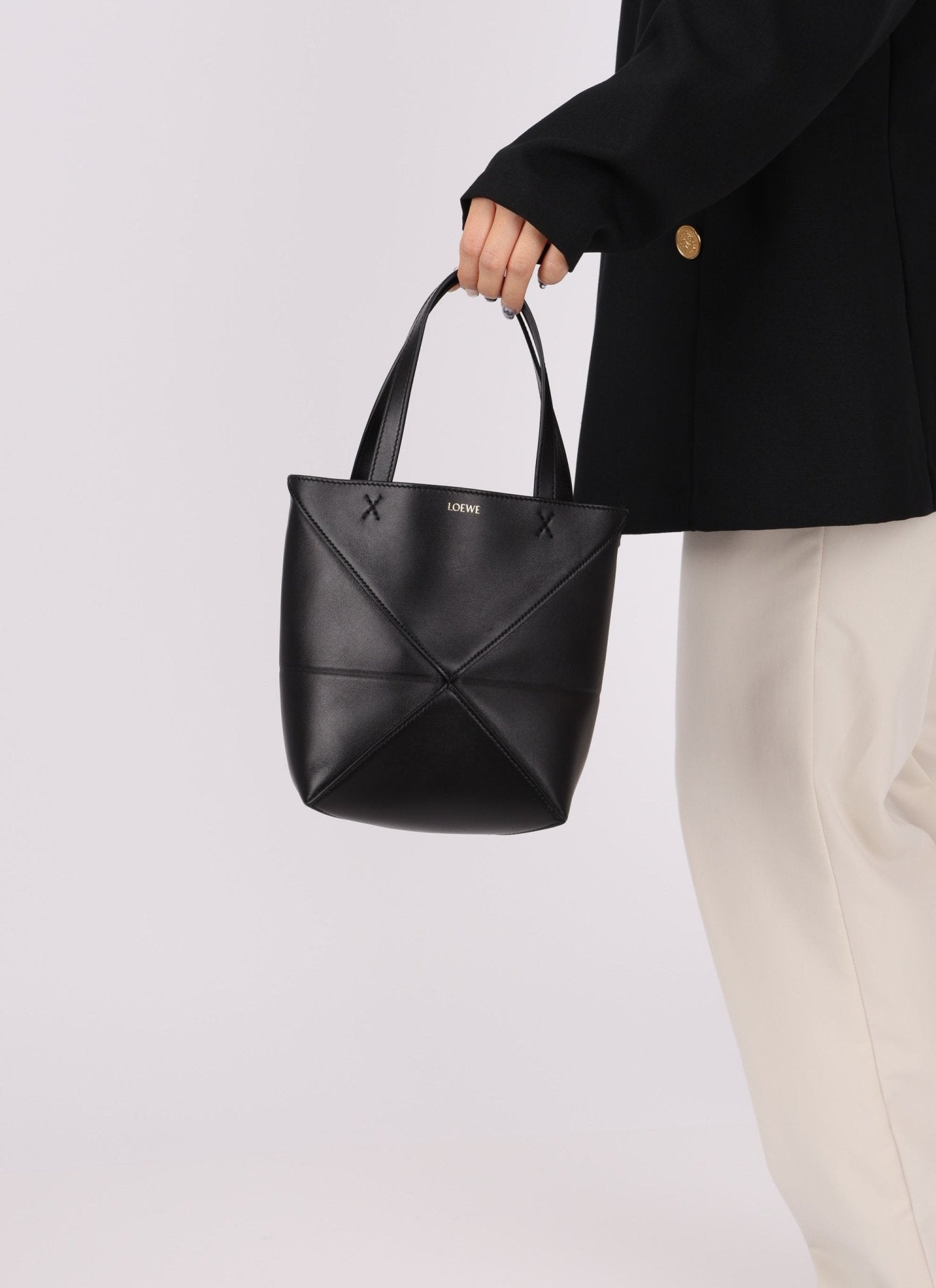 Loewe Calfskin Mini Puzzle Fold Tote - FashioNica