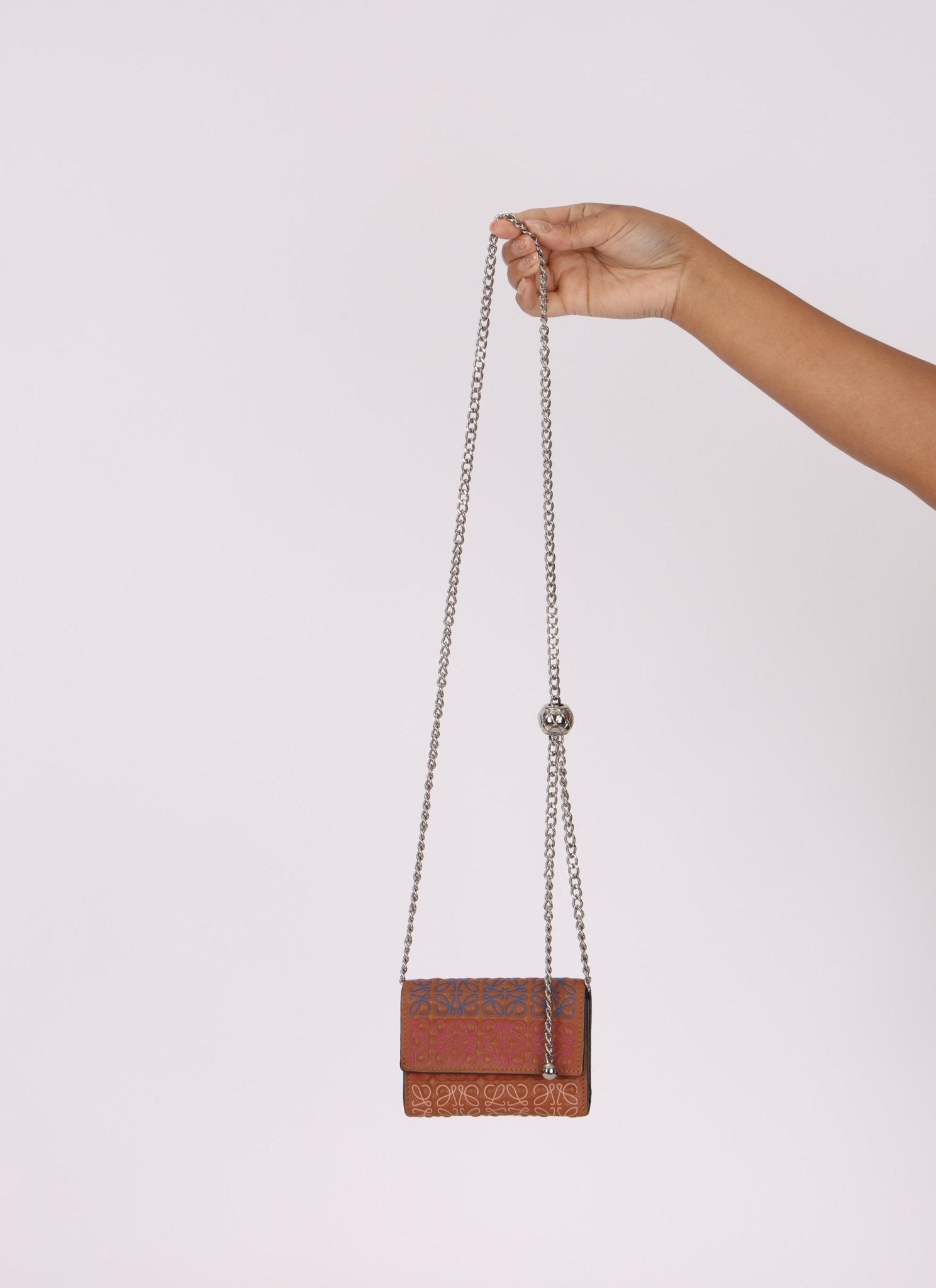 Loewe Calfskin Multicolor Anagram Trifold Wallet - FashioNica