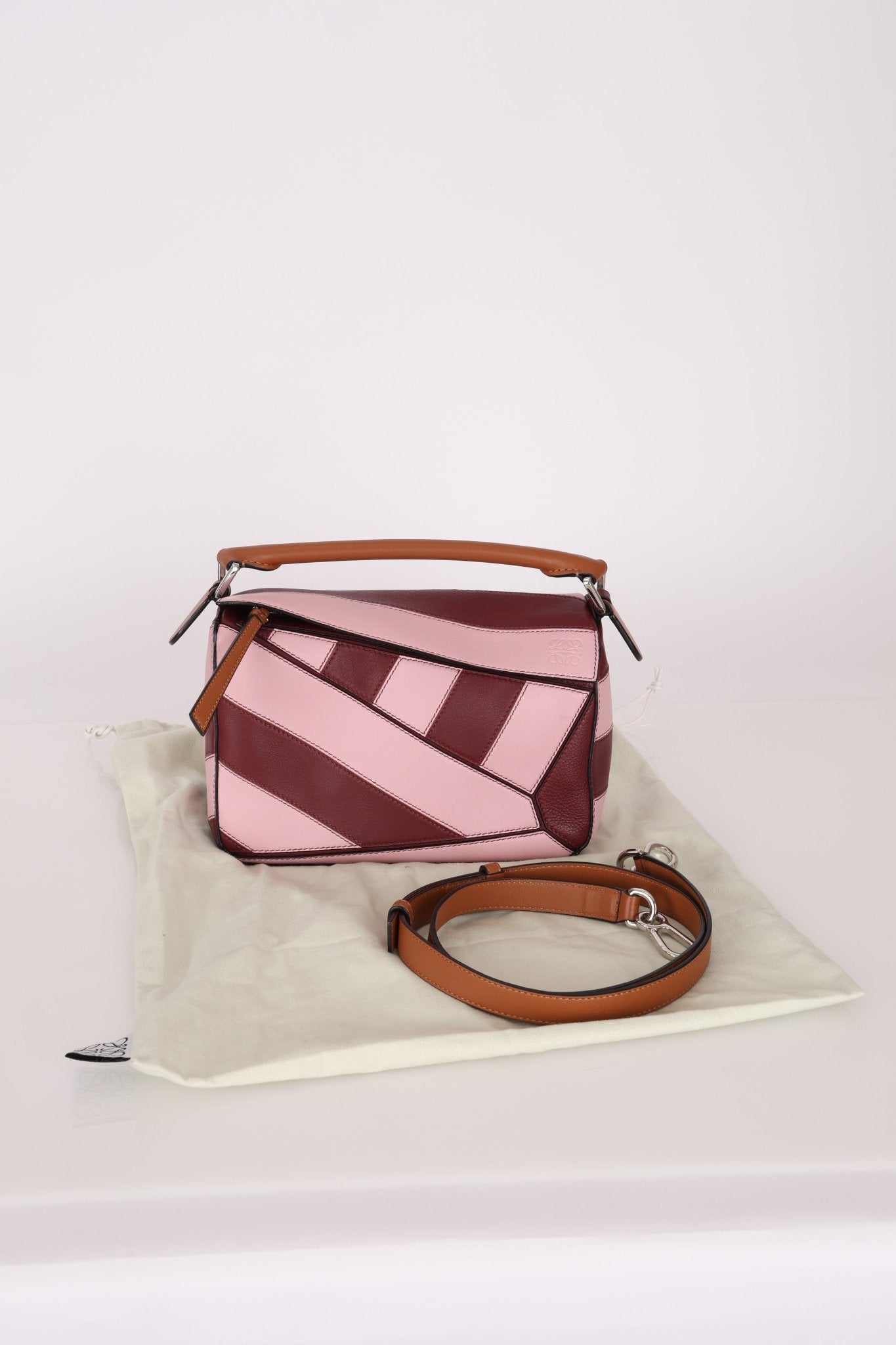 Loewe Calfskin Rugby Striped Small Puzzle - FashioNica