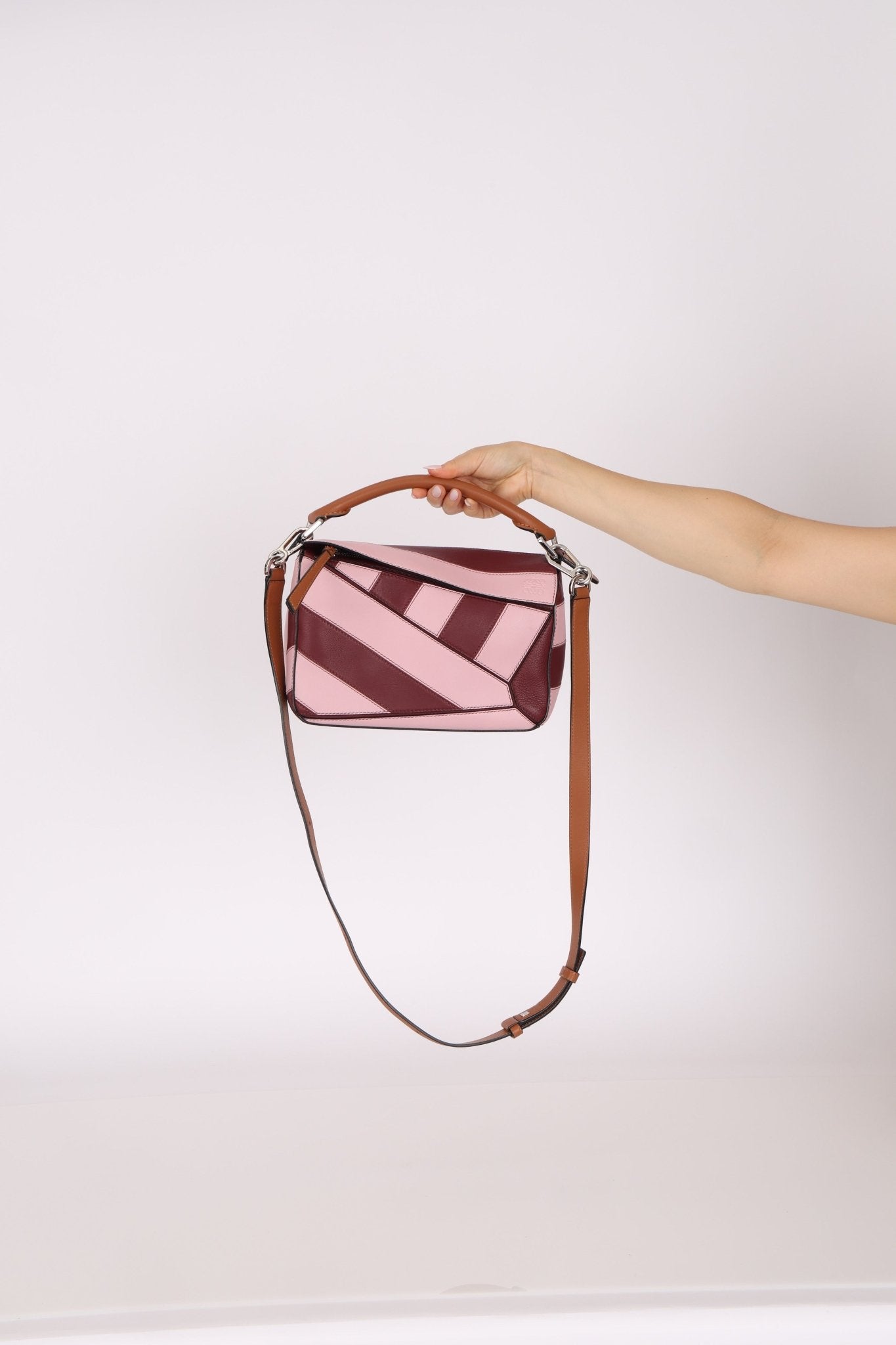 Loewe Calfskin Rugby Striped Small Puzzle - FashioNica