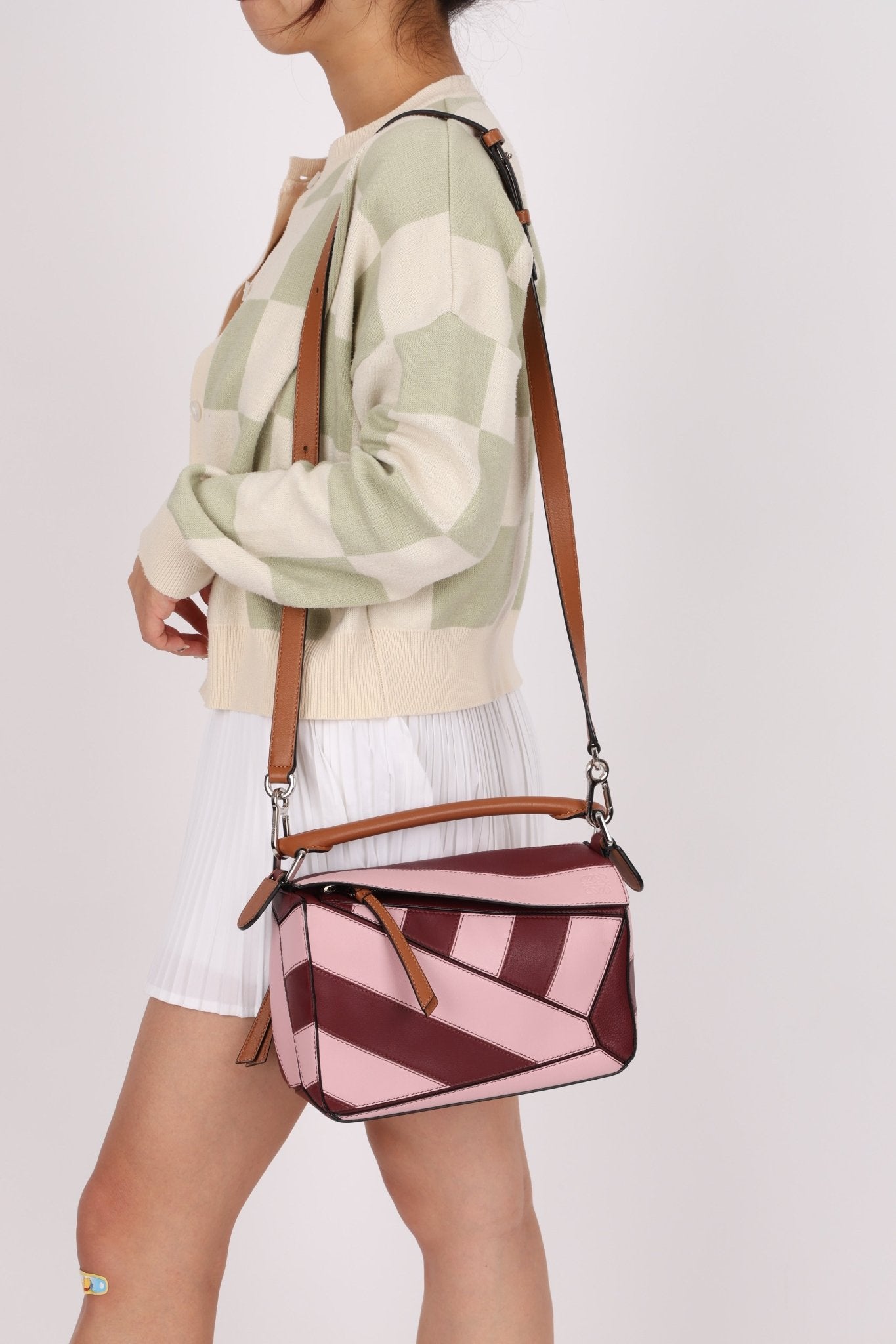 Loewe Calfskin Rugby Striped Small Puzzle - FashioNica