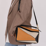 Loewe Calfskin Tricolor Medium Puzzle - FashioNica