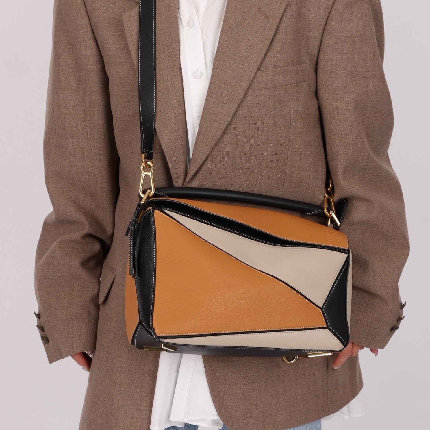 Loewe Calfskin Tricolor Medium Puzzle - FashioNica