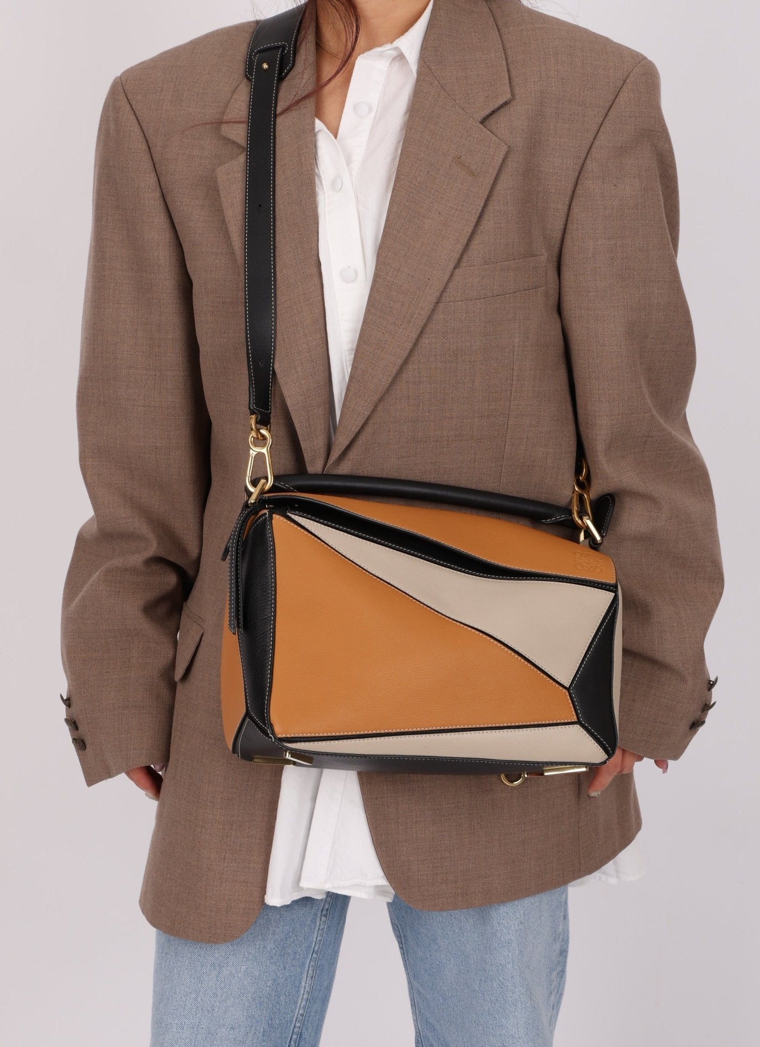 Loewe Calfskin Tricolor Medium Puzzle - FashioNica