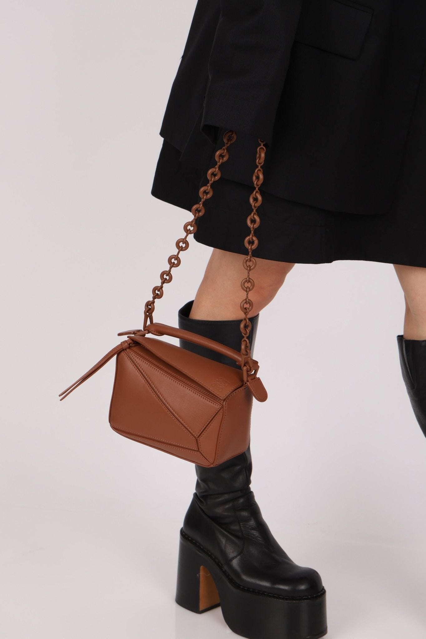 Loewe Ceramic Matte Mini Puzzle with Donut Chain - FashioNica