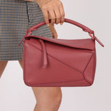 Loewe Ceremic Matte Plumrose Small Puzzle Bag - FashioNica