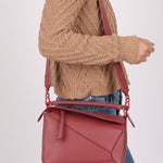 Loewe Ceremic Matte Plumrose Small Puzzle Bag - FashioNica