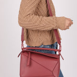 Loewe Ceremic Matte Plumrose Small Puzzle Bag - FashioNica