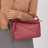 Loewe Ceremic Matte Plumrose Small Puzzle Bag - FashioNica
