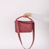 Loewe Ceremic Matte Plumrose Small Puzzle Bag - FashioNica