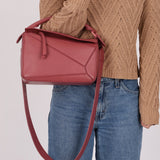 Loewe Ceremic Matte Plumrose Small Puzzle Bag - FashioNica
