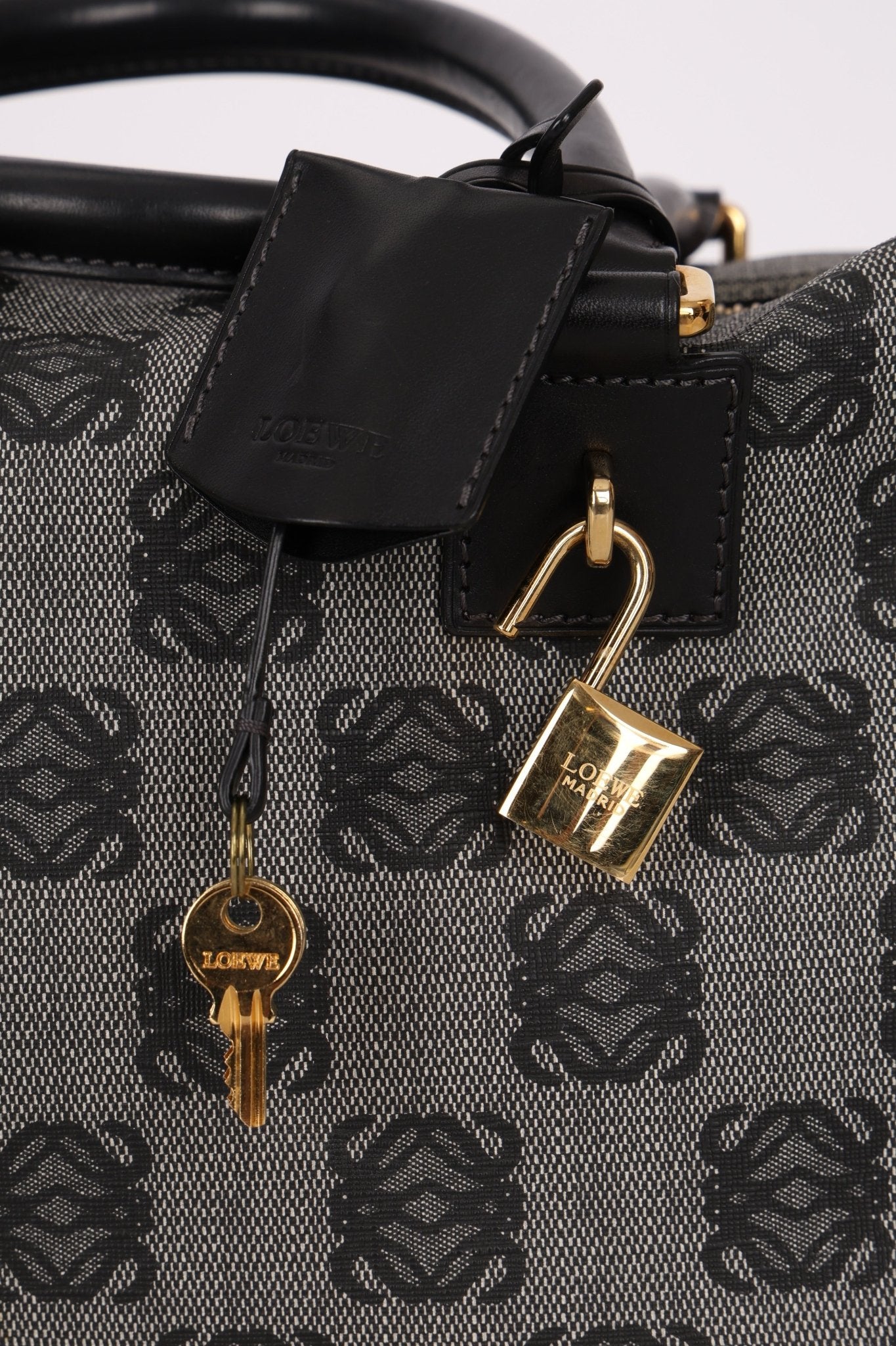 Loewe Coated Canvas Anagram Boston Bag - FashioNica