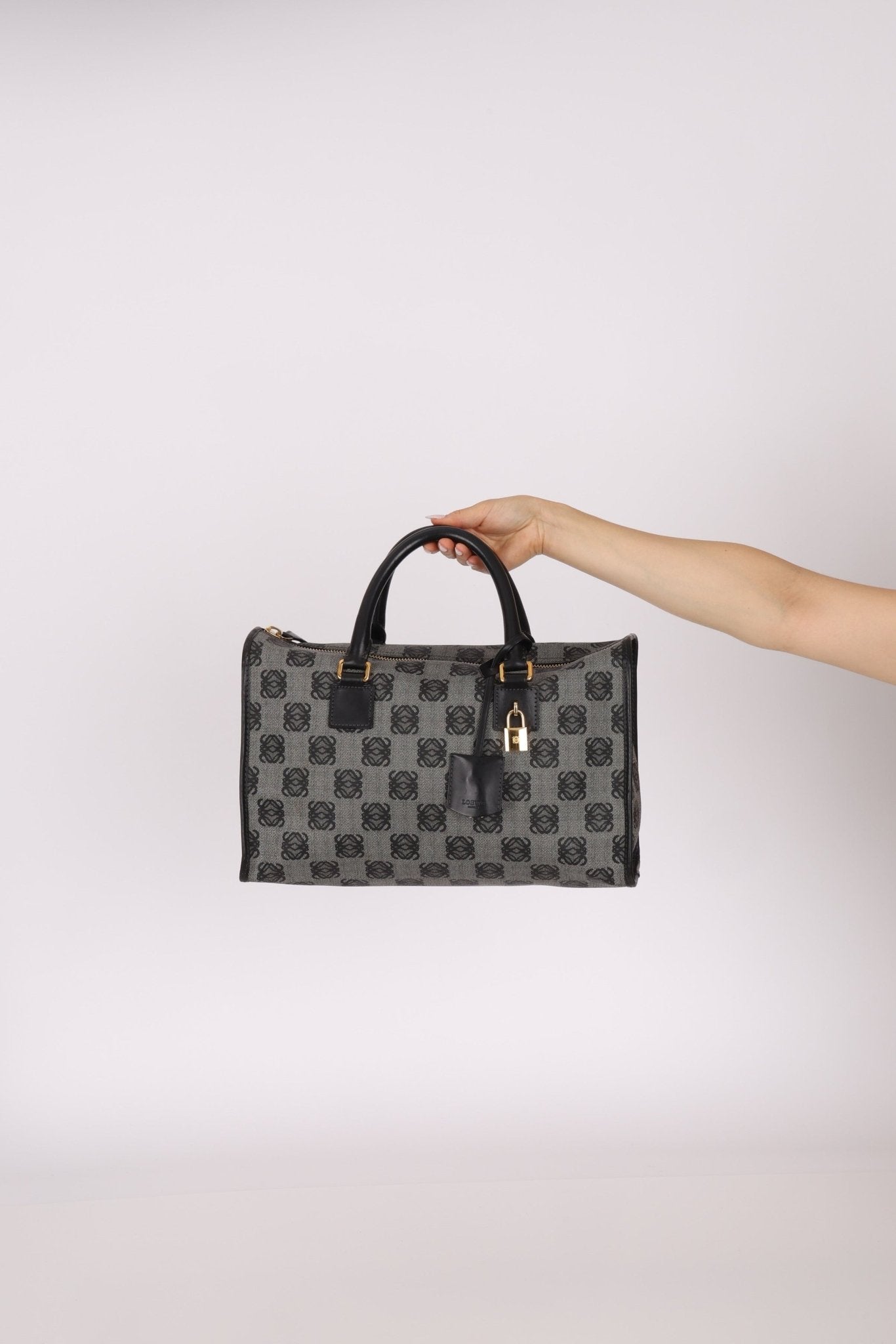 Loewe Coated Canvas Anagram Boston Bag - FashioNica