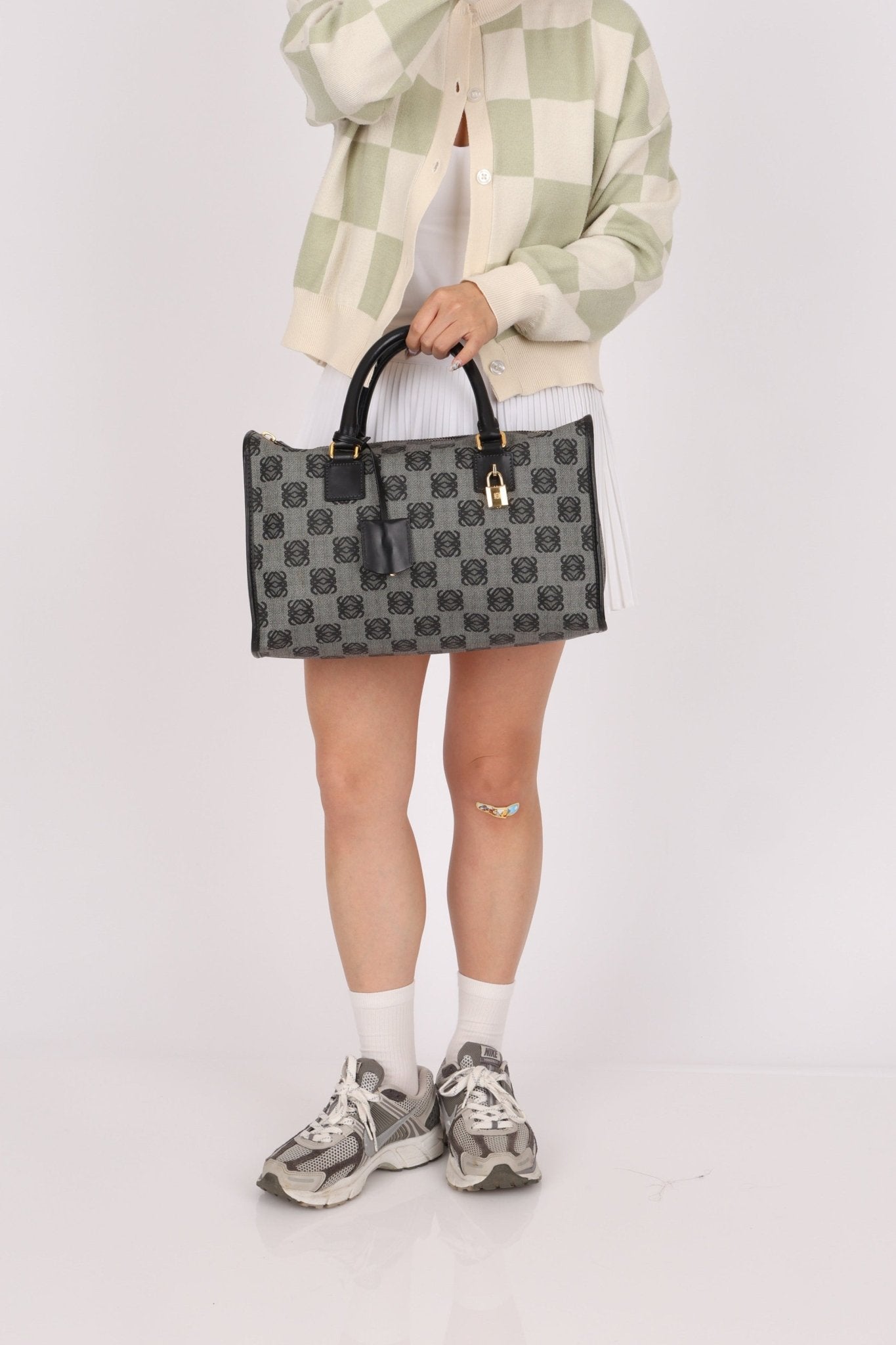 Loewe Coated Canvas Anagram Boston Bag - FashioNica