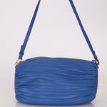 Loewe Cobalt Pleated Leather Bracelet Pouch - FashioNica