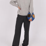 Loewe Cobalt Pleated Leather Bracelet Pouch - FashioNica