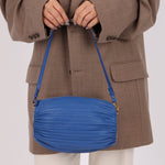 Loewe Cobalt Pleated Leather Bracelet Pouch - FashioNica