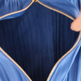 Loewe Cobalt Pleated Leather Bracelet Pouch - FashioNica