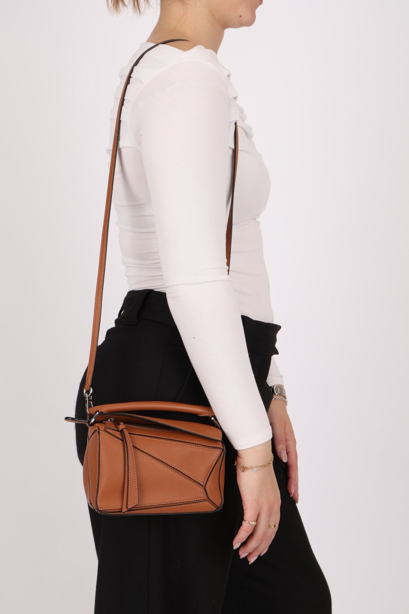 Loewe Congac Mini Puzzle Bag - FashioNica