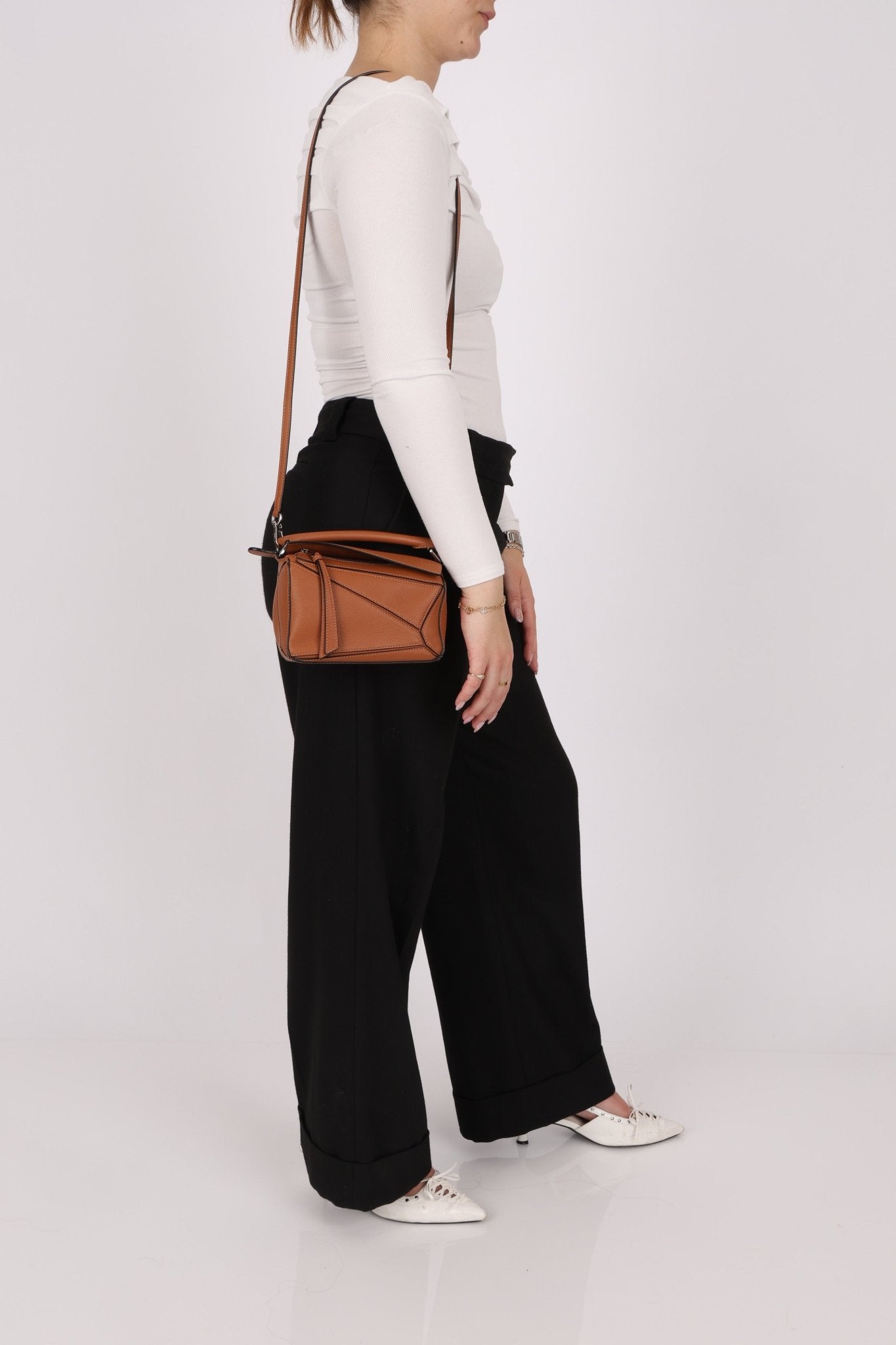 Loewe Congac Mini Puzzle Bag - FashioNica