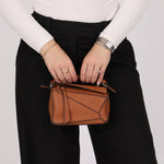 Loewe Congac Mini Puzzle Bag - FashioNica