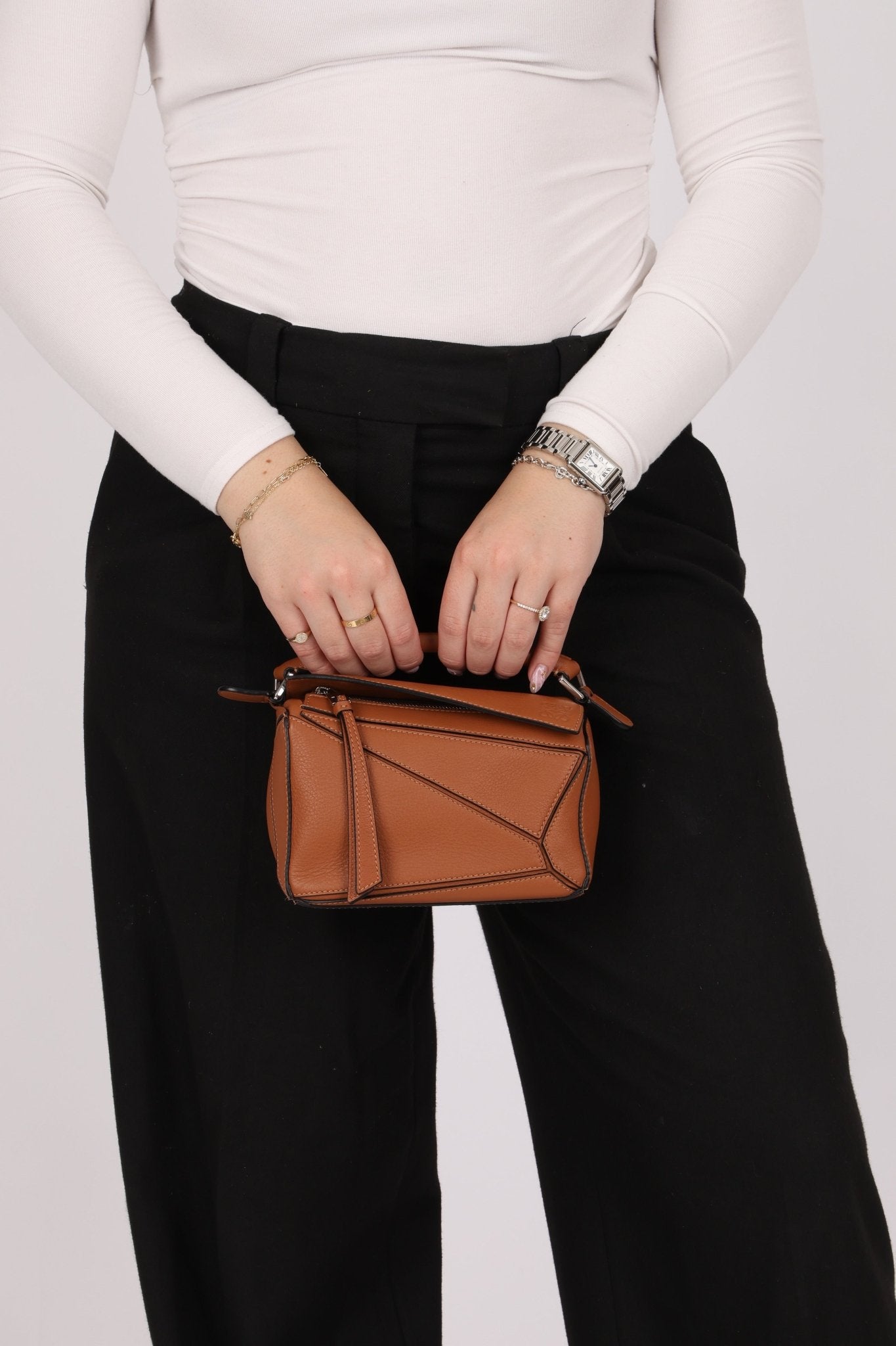 Loewe Congac Mini Puzzle Bag - FashioNica