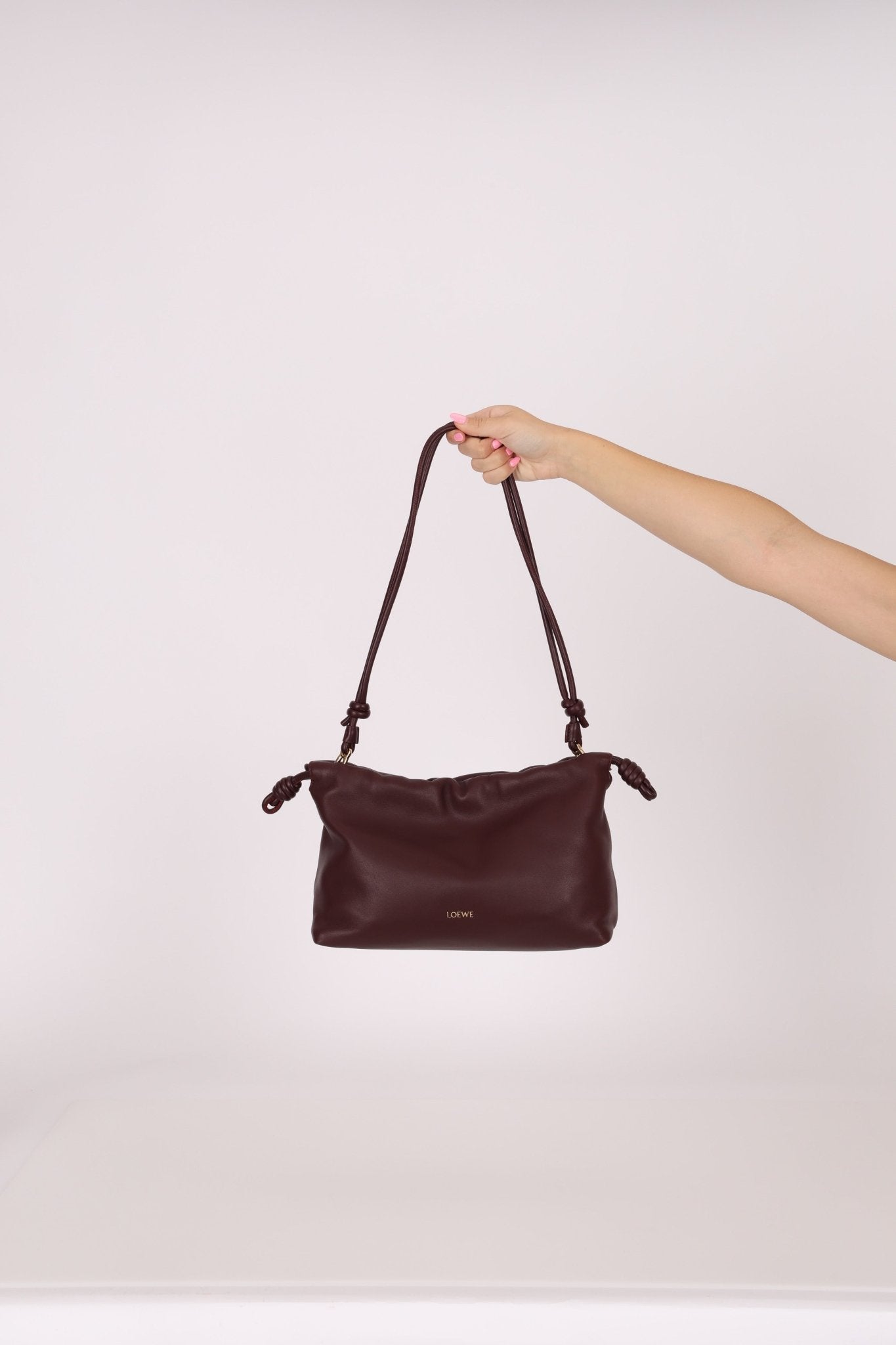 Loewe Dark Burgundy Medium Flamenco w/ Donut Chain - FashioNica