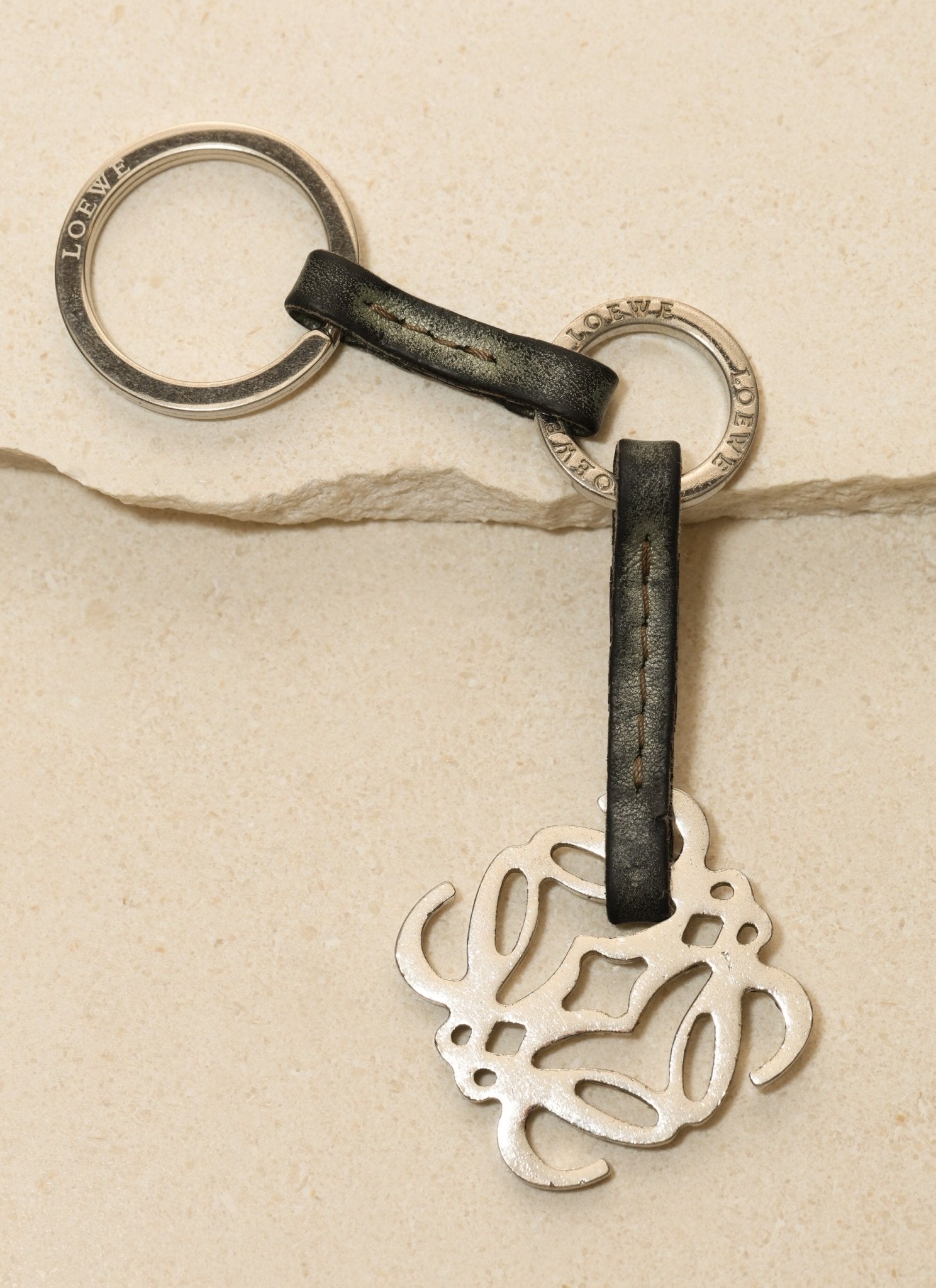 Loewe Distressed Anagram Keychain - FashioNica