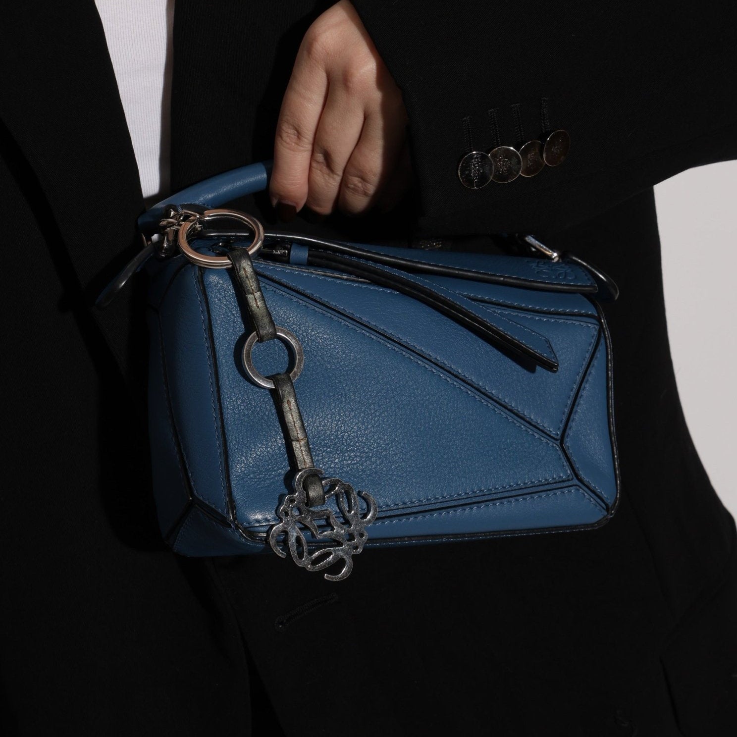 Loewe Distressed Anagram Keychain - FashioNica